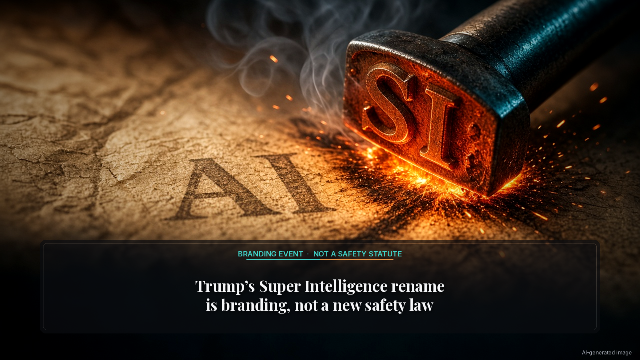 Cover image for Trump’s Super Intelligence rename is branding, not a new safety law