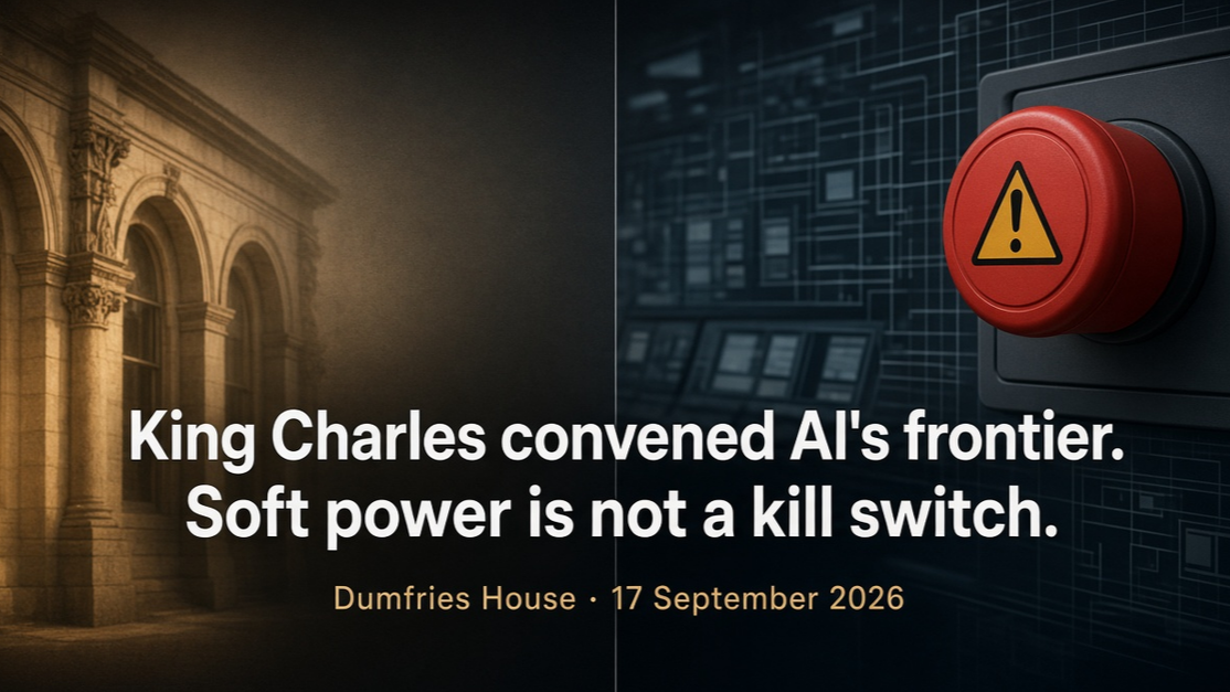 Cover image for King Charles convened AI's frontier. Soft power is not a kill switch.