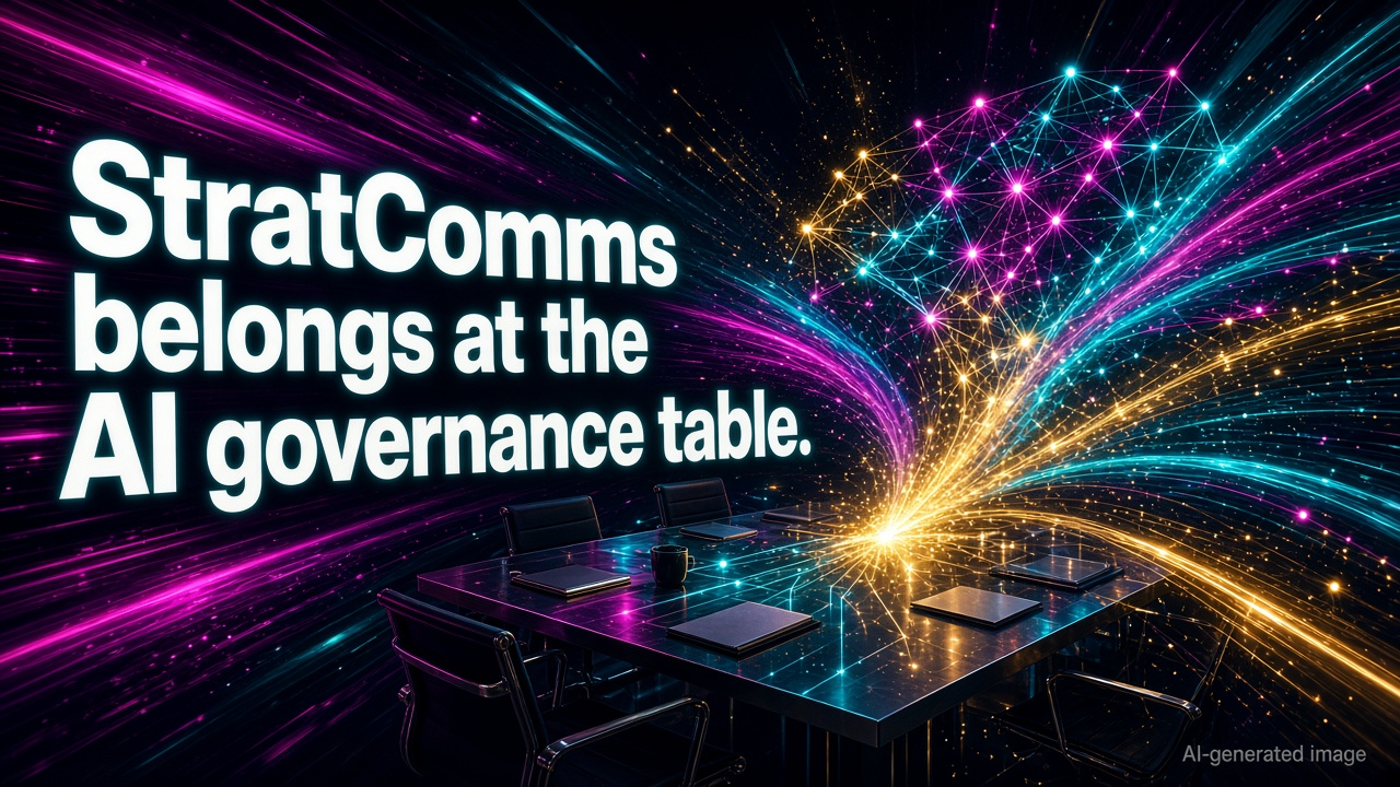 Cover image for StratComms belongs at the AI governance table